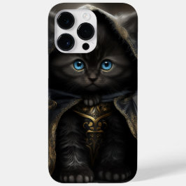 SCHÖNE WASSERFARBE SCHWARZE KATZE MIT GOLDSCHEIBE Case-Mate iPhone 14 PRO MAX HÜLLE
