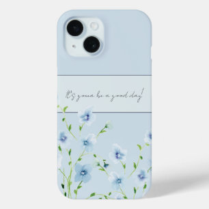 Schöne Wasserfarben Blaue Blumige Case-Mate iPhone Hülle