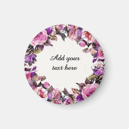 Schöne Wasserfarben-Blumengrenze Magnet