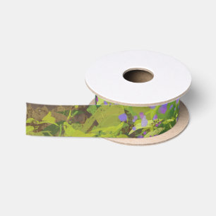 Schöne Wasserfarben-Blumenstrauch-Grafik-Kunstmale Satinband