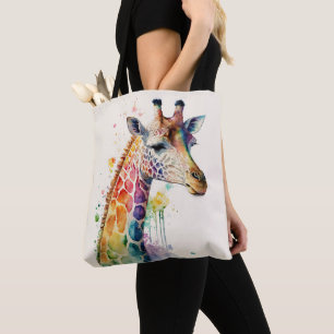 Schöne Wasserfarben-Giraffen-Einkaufstasche Tasche