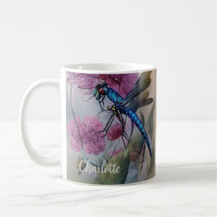 Schöne Wasserfarbendrachenfliege, Tasse des Kaffee