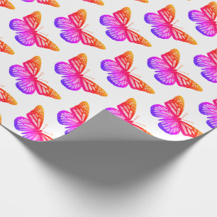 Schöne Wasserfarbenfrohe Schmetterlinge Muster he Geschenkpapier