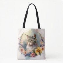 SCHÖNE WASSERFARBTABBY CAT-BLUME