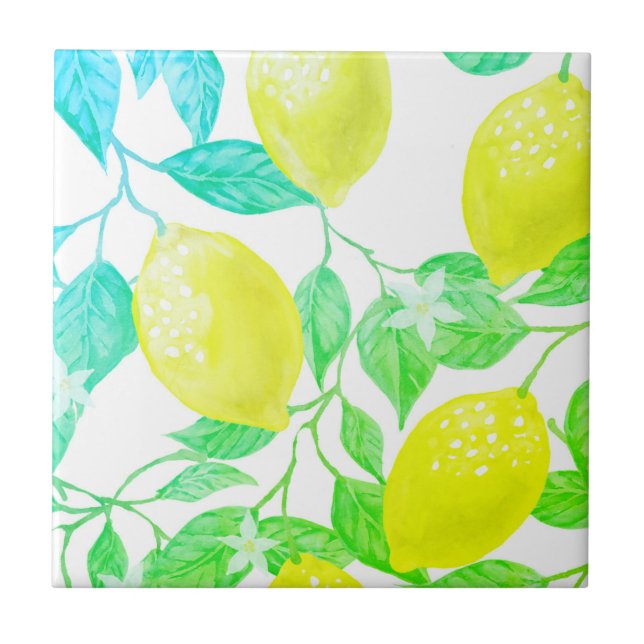 Schöne Wassermalerei-Limette Fliese (Vorderseite)