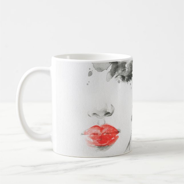 Schöne Waterfarbe Kaffeetasse (Links)