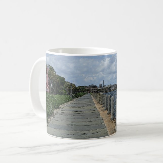 Schöne Waterfront Kaffeemaschine Tasse (Vorderseite Links)