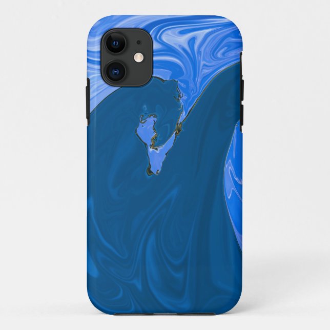 Schöne Waves Abstraktes Malerei Kunst Case-Mate iPhone Hülle (Rückseite)