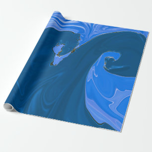 Schöne Waves Abstraktes Malerei Kunst Geschenkpapier