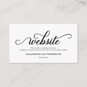 Schöne Website-Detailkarte für Hochzeiten Begleitkarte