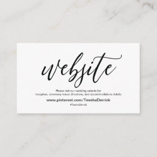Schöne Website-Detailkarte für Hochzeiten Begleitkarte