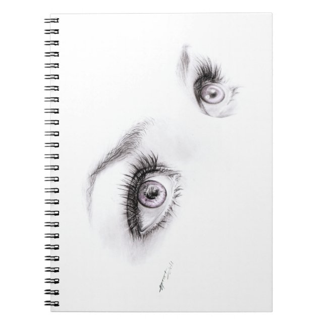 Schöne weibliche Augen, die Minimalistische Kunst  Notizblock (Vorderseite)
