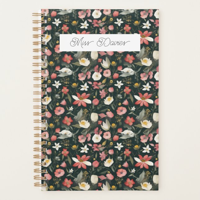 Schöne weibliche Wildblume Calender Planer (Vorderseite)