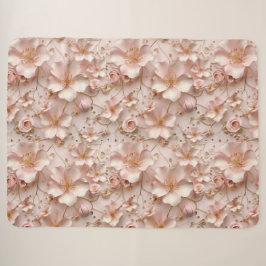 Schöne weich rosa Blume blühen Sherpadecke