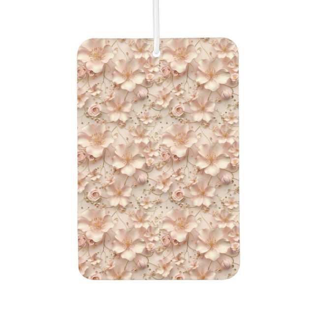 Schöne weich rosa Pastell floral Autolufterfrischer (Vorderseite)