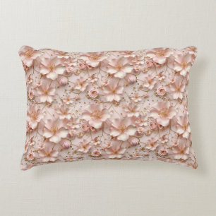 Schöne weich rosa Pastell floral Dekokissen