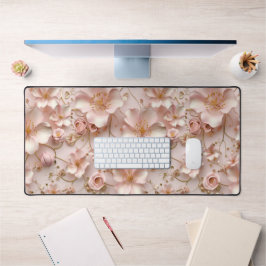 Schöne weich rosa Pastell floral Schreibtischunterlage