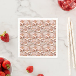 Schöne weich rosa Pastell floral Serviette