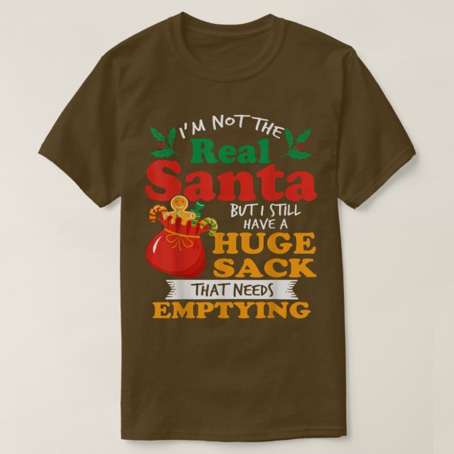 Schöne Weihnachten für Männer riesige Packsack dre T-Shirt (Design vorne)
