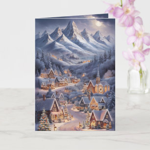 Schöne Weihnachten Winter Wonderland Grußkarte  Karte
