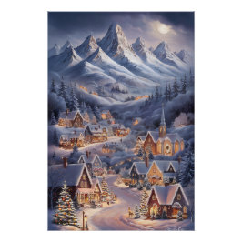 Schöne Weihnachten Winter Wonderland Grußkarte  Poster