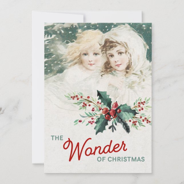 Schöne WeihnachtsAngeln Feiertagskarte (Vorderseite)