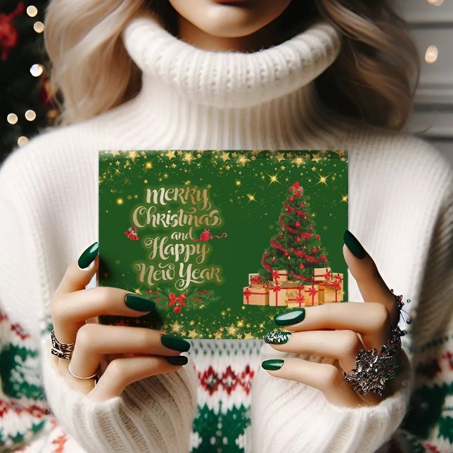 Schöne Weihnachtsbaum Holiday Postcard Postkarte (Von Creator hochgeladen)