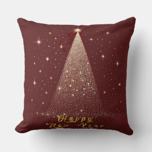 Schöne Weihnachtsbaum-Illustration Kissen