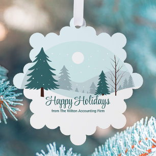 Schöne Weihnachtsbäume Custom Business Holiday Ornament Karte