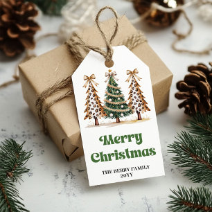 Schöne Weihnachtsbäume minimalistischer individuel Geschenkanhänger