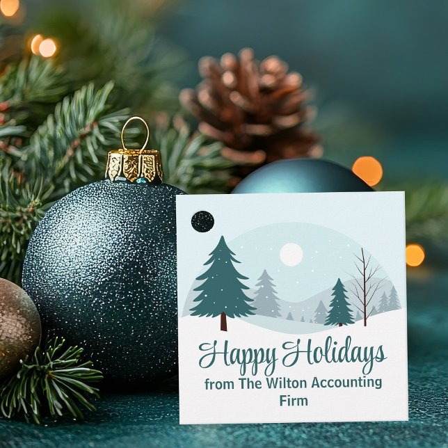 Schöne Weihnachtsbäume Winterurlaub Party Geschenkanhänger (Von Creator hochgeladen)