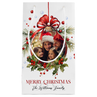 Schöne Weihnachtsbaumrahmen Familienferien Kleine Geschenktüte