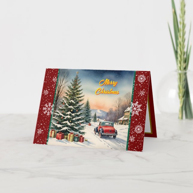 Schöne Weihnachtsfeier Trendy Collection Karte (Vorderseite)