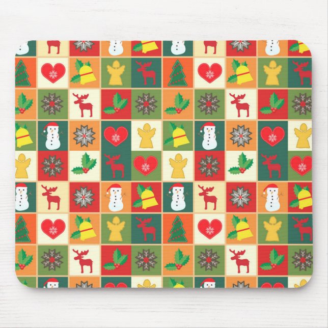 Schöne Weihnachtsfiguren Mousepad (Vorne)