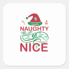 Schöne Weihnachtsfrösche mit Weihnachtsdesign Quadratischer Aufkleber