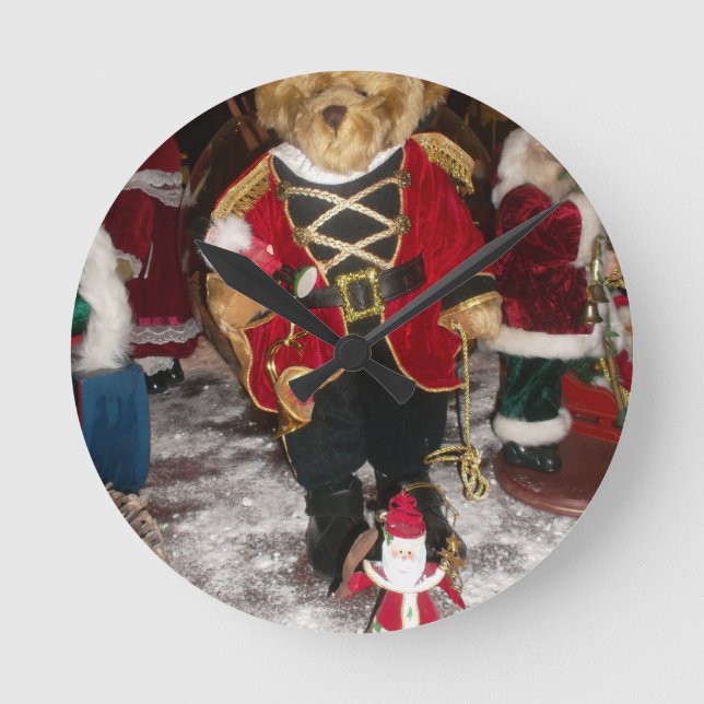 Schöne Weihnachtsgeschenke Runde Wanduhr (Vorderseite)