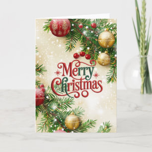 Schöne Weihnachtsgirlande Feiertagskarte
