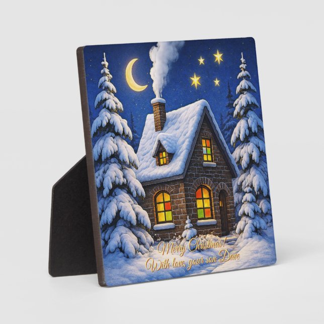 Schöne Weihnachtsgrüße Fotoplatte (Vorderseite)