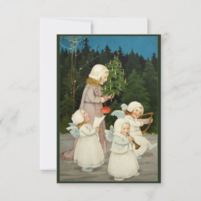 Schöne Weihnachtskarte Einladung (Vorderseite)