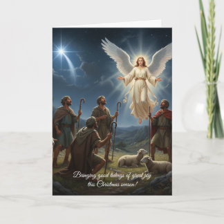 Schöne Weihnachtskarte Gute Nachricht große Freude Karte