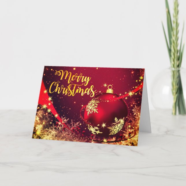 Schöne Weihnachtskarte mit warmen Wünschen Feiertagskarte (Vorderseite)