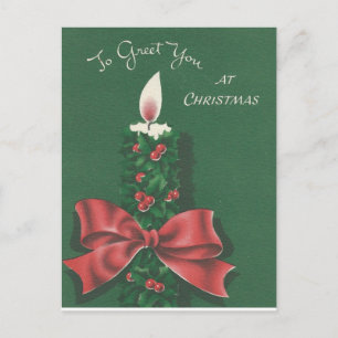 Schöne Weihnachtskerze Feiertagspostkarte