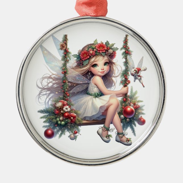 Schöne Weihnachtsküche mit Wasserfarbe Ornament Aus Metall (Vorne)