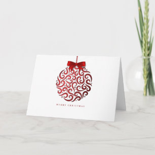 Schöne Weihnachtskugel gefaltete Foto-Grußkarte Karte