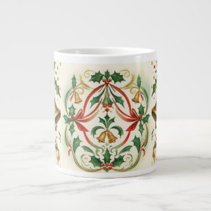 Schöne Weihnachtsmuster Kunst, frohe Weihnachten Jumbo-Tasse