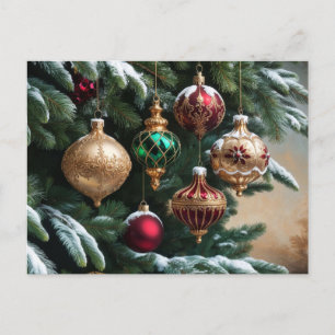 Schöne Weihnachtsschmuck Feiertagspostkarte