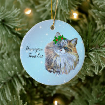 Schöne Weihnachtswaldkatze Holly