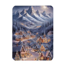 Schöne Weihnachtszeit Winter Wonderland Grußkarte  Magnet