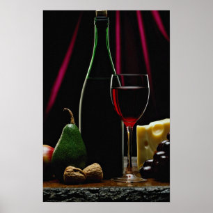 Schöne Weinflasche Poster