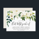 Schöne weiße Blume Bar Mitzvah Bat Mitzvah Einladung<br><div class="desc">Schöne weiße Blume Bar Mitzvah Bat Mitzvah Geeignet für sowohl Bar Mitzvah und Bat Mitzvah</div>